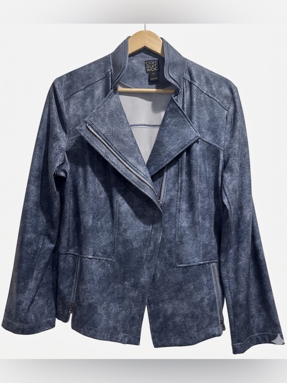 NWT Clara SunWoo Liquid Leather (Vegan) Moto Jacket 1X